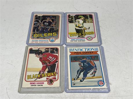 (4) OPC 1981/82 ROOKIE CARDS