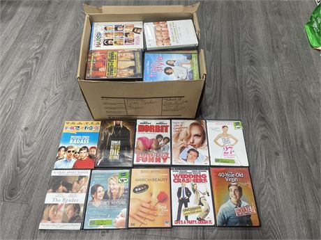BOX OF 70+ MISC DVD’S