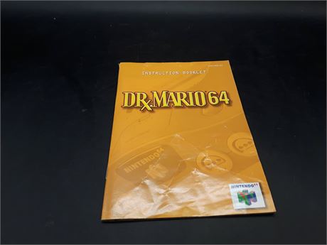 DR. MARIO MANUAL - VERY GOOD CONDITION - N64