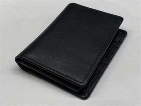 NEW LEATHER BLACK WALLET