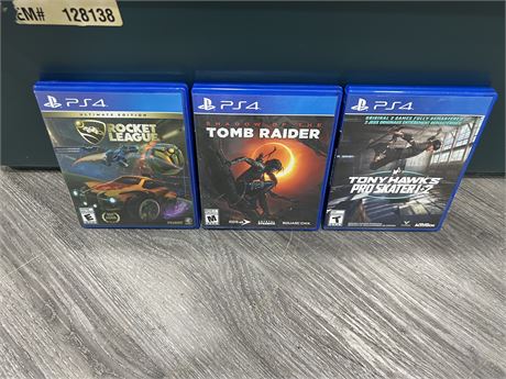 3 PS4 GAMES - GOOD CONDITION