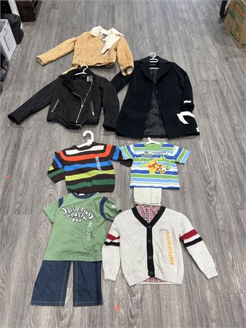 LARGE LOT OF NEW W/ TAGS CLOTHING - KIDS / ADULT