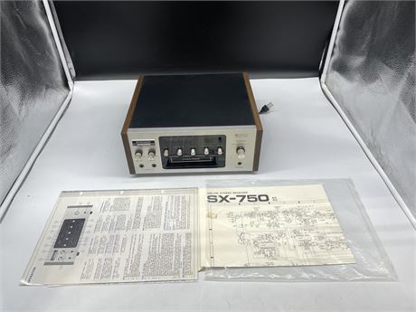 PIONEER H-R100 8 TRACK PLAYER (W/ MANUAL)