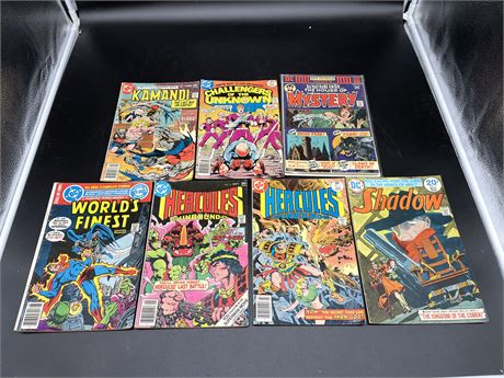 7 MISC DC COMICS (some in low grade condition)