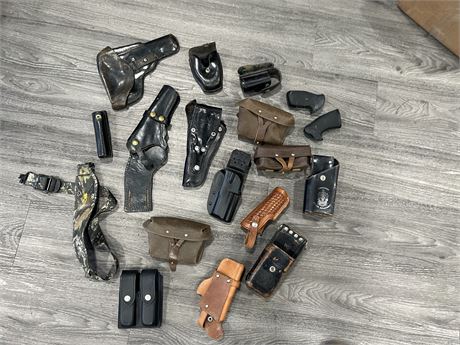 LARGE LOT OF QUALITY HOLSTERS & ECT