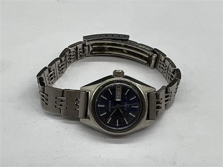 SEIKO BLUEFACE WOMANS WATCH - WORKS