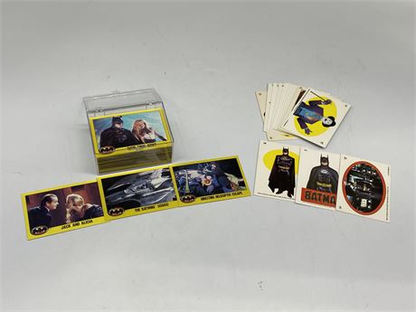 APPROX. 75 BATMAN CARDS (1989) & 15 BATMAN STICKERS