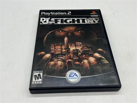 DEF JAM FIGHT FOR NY - PS2 NO INSTRUCTIONS - GOOD CONDITION