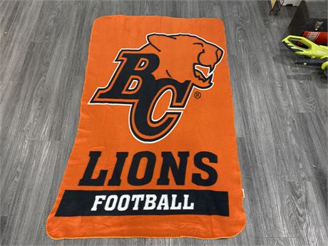 VINTAGE BC LIONS EARLY 1970’S BLANKET (38”X63”)