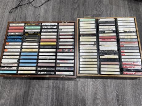 2 TRAYS OF CASSETTE TAPES