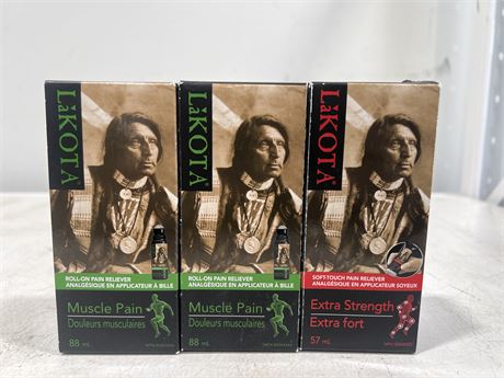 3 NEW LAKOTA PAIN RELIEF PRODUCTS