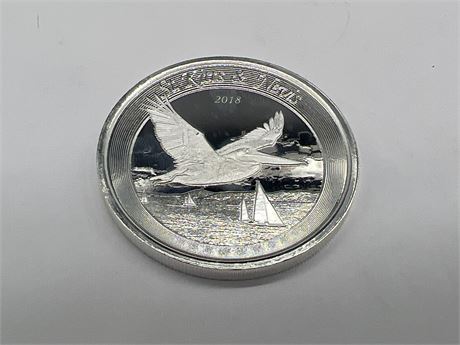 1 OZ 999 FINE SILVER ST. KITTS & NEVIS COIN
