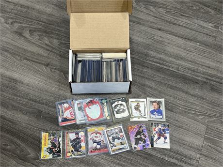 BOX OF NHL CARDS - ROOKIES, INSERTS, NUMBERED CARDS, ETC