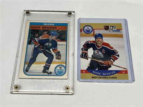 2 MARK MESSIER CARDS INCLUDING 1982 OPC
