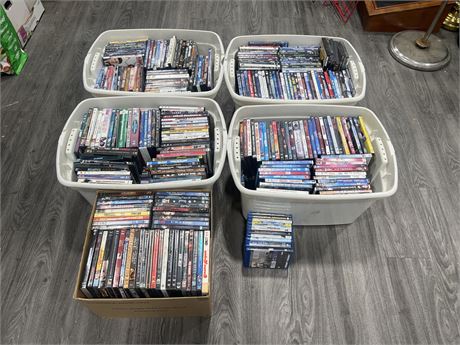 LARGE LOT OF DVDS & SOME BLURAYS
