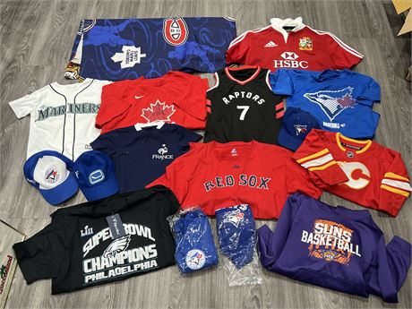 LOT OF SPORTS APPAREL - INCLUDES YOUTH / KIDS SIZES
