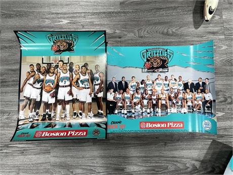 2 VANCOUVER GRIZZLIES POSTERS 18”x24”