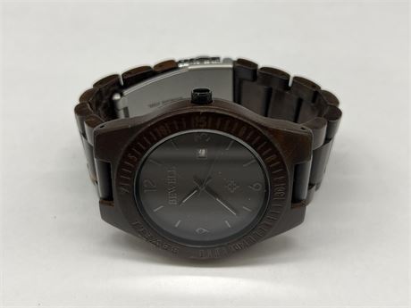 BEWELL HAND CRAFTED WOOD MADE MENS WATCH