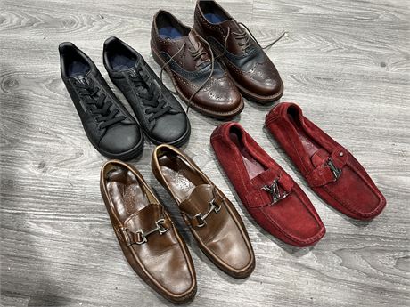 4 PAIRS OF SHOES INCLUDING LOUIS VUITTON