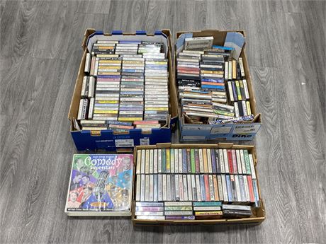 LARGE LOT OF ASSORTED CASSETTES + SOME CDS