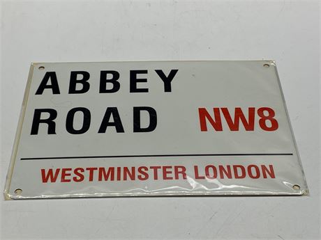 ABBEY ROAD METAL STREET SIGN - UK MADE (8”X6”)