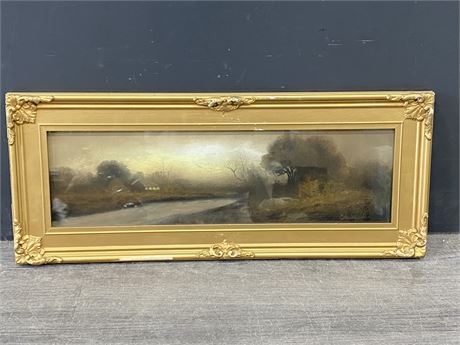 EARLY 1900’S FRAMED PICTURE - SIGNED (24”X9.5”)