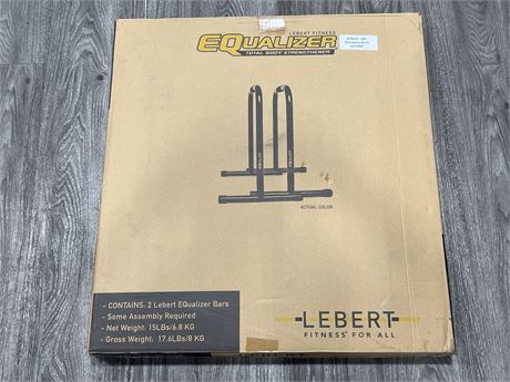 (NEW) LEBERT FITNESS EQUALIZER BARS - FITNESS BAND INCLUDED