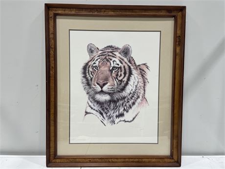 GUY COHELEACH SIGNED TIGER PRINT (29”X34”)