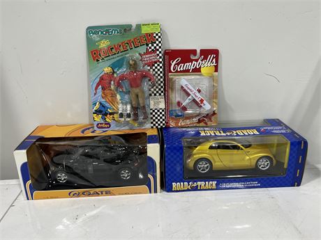 2 DIECAST CARS + COLLECTABLES