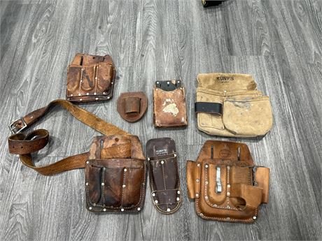 7 QUALITY LEATHER TOOL POUCHES