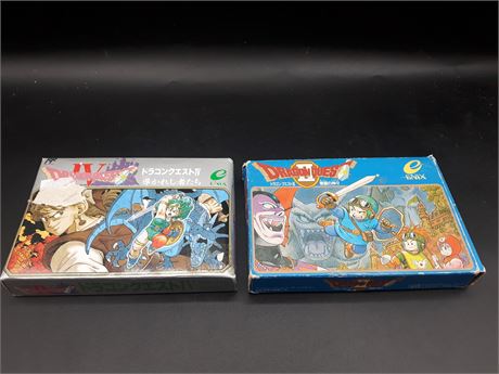 COLLECTION OF FAMICOM DRAGON WARRIOR GAMES - VERY GOOD CONDITION
