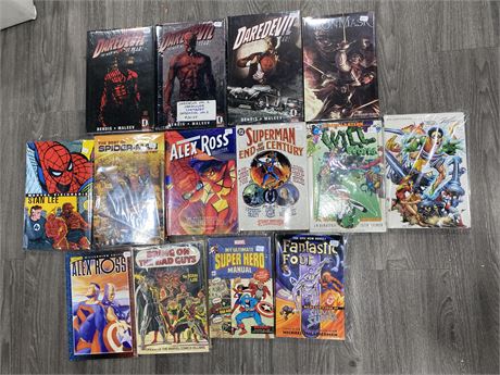 14 HARD COVER COMIC GRAPHIC NOVELS - TOP 4 SEALED