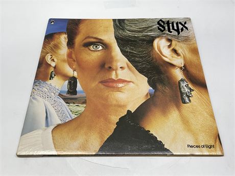 STYX - PIECES OF EIGHT W/ WHITE PROMO LABLE - EXCELLENT (E)