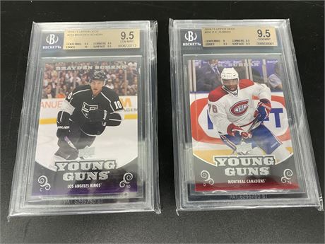 2 GRADED YOUNG GUNS CARDS