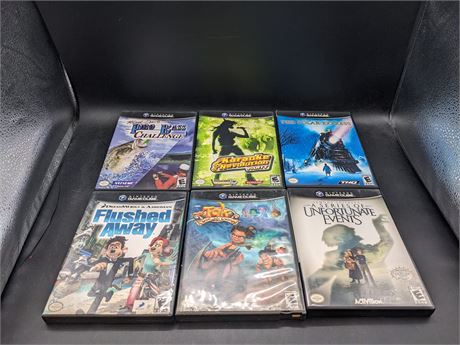 6 GAMECUBE GAMES - VERY GOOD CONDITION