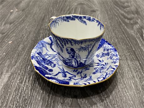 ROYAL CROWN DERBY CUP & SAUCER - WILLOW PATERN