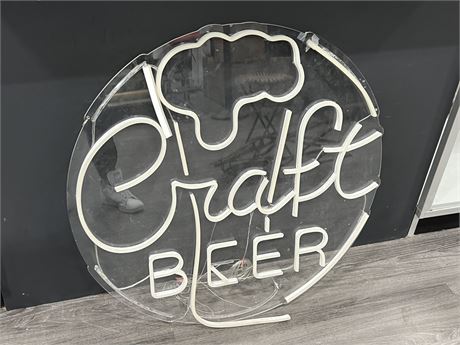 LIGHT UP BEER SIGN - NEEDS WORK, AS IS 32”