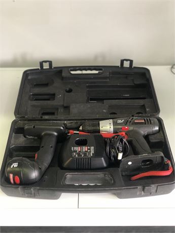 CRAFTSMAN 19.2V WIRELESS DRILL, LIGHT, CHARGER (working, no batteries)