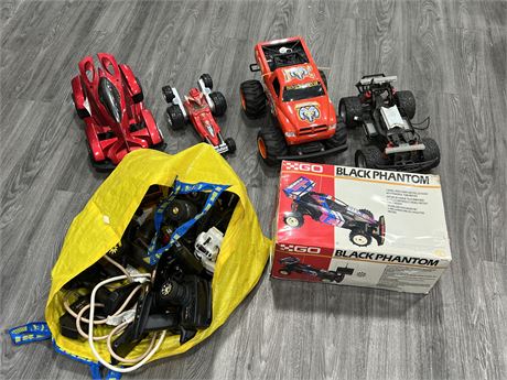 LOT OF RC VEHICLES / REMOTES - UNTESTED AS IS
