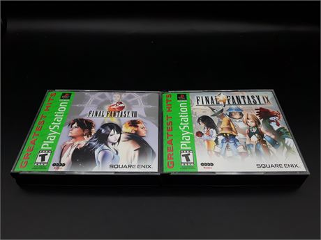 FINAL FANTASY VIII & FINAL FANTASY IX - CIB - EXCELLENT CONDITION - PSONE