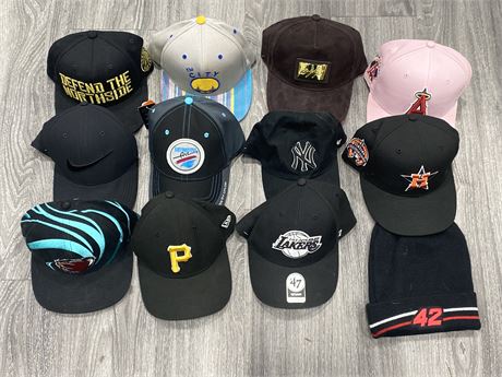 LARGE HAT LOT-ASSORTED SIZES AND BRANDS