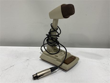 VINTAGE A-STATIC 897-L TABLE MICROPHONE (Untested, 8” tall)