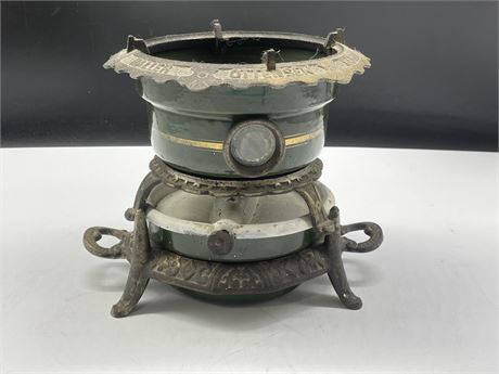 EARLY CAST IRON ENAMELLED GEORG HALLER DRG STOVE
