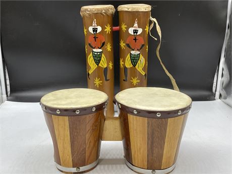 BONGOS & MUSICAL INSTRUMENTS (TALLEST IS 14”)