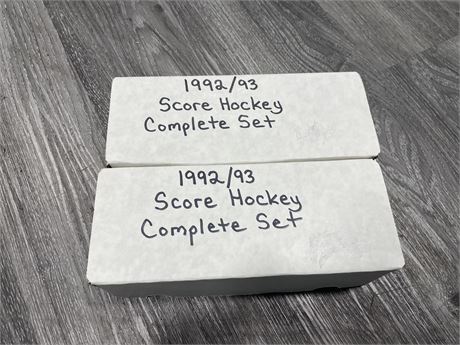 (2) 92’/93 SCORE HOCKEY COMPLETE SETS