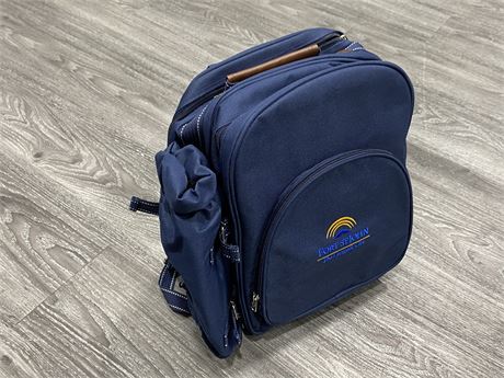 (NEW) TRAVEL BACKPACK W/ PICNIC ACCESSORIES