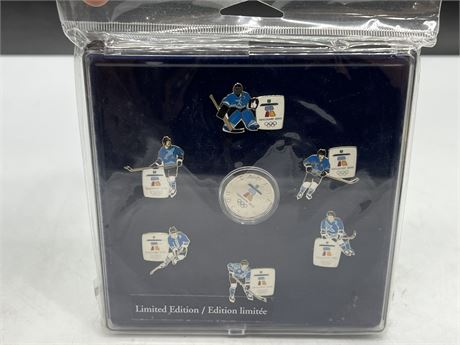 SEALED 2010 LIMITED EDITION VANCOUVER OLYMPICS COIN & PIN SET