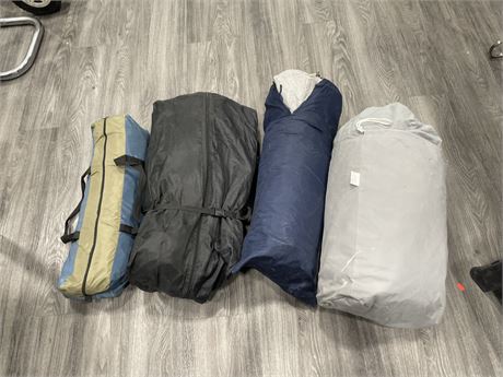 4 USED CAMPING TENTS