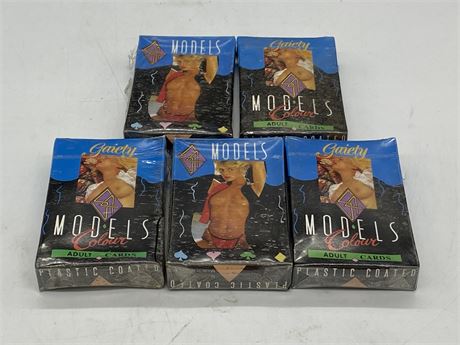 5 SEALED NEW MODELS PLAYING CARDS