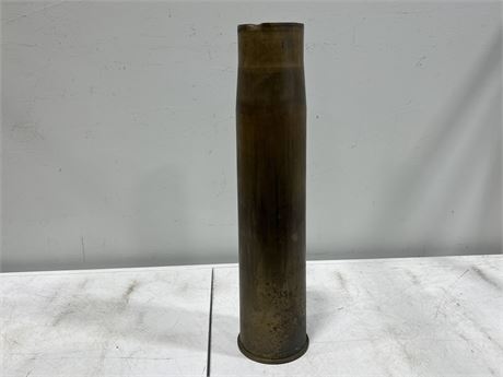 LARGE VINTAGE 105MM MILITARY SHELL CASING (2ft tall)